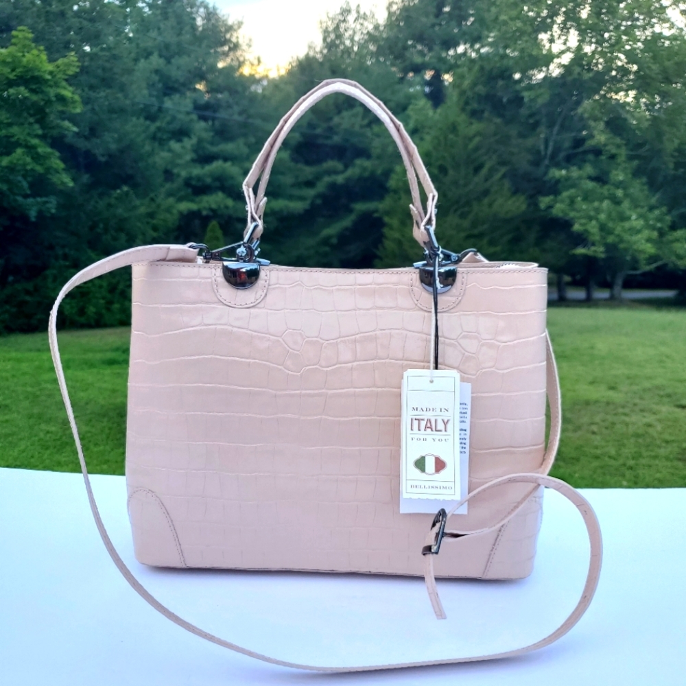 NWT Genuine Leather Davina Firenze Satchel.